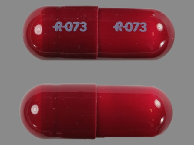 Brown Capsule pill with imprint R;073 — Oxazepam Oxazepam 30 mg; (view 2)
