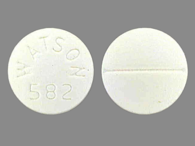 White Round pill with imprint Watson;582 — Propafenone HCl Propafenone hydrochloride 150 mg; (view 2)