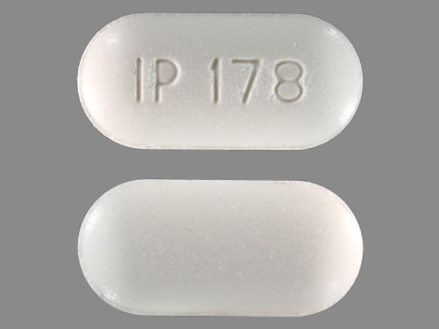 White Capsule pill with imprint IP;178 — Metformin hydrochloride Metformin hydrochloride 500 mg; (view 4)