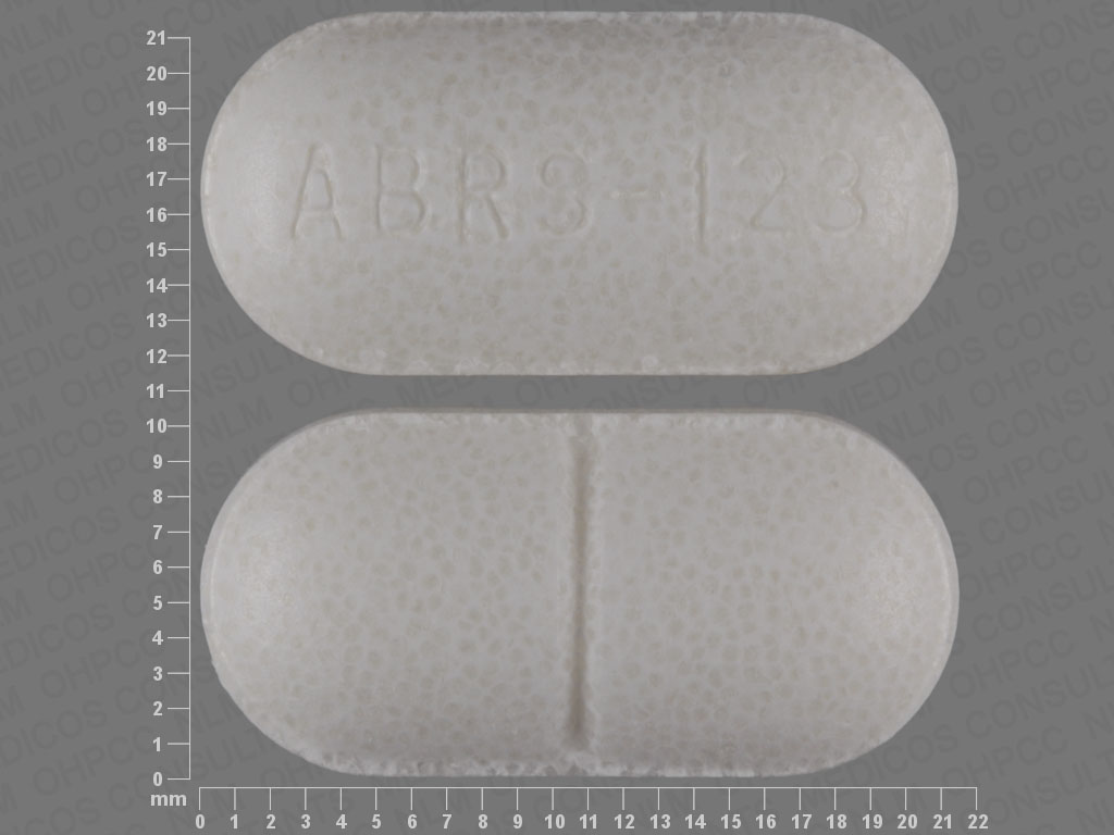 White Oval pill with imprint ABRS;123 — Potassium chloride Potassium chloride 20 meq; (view 3)