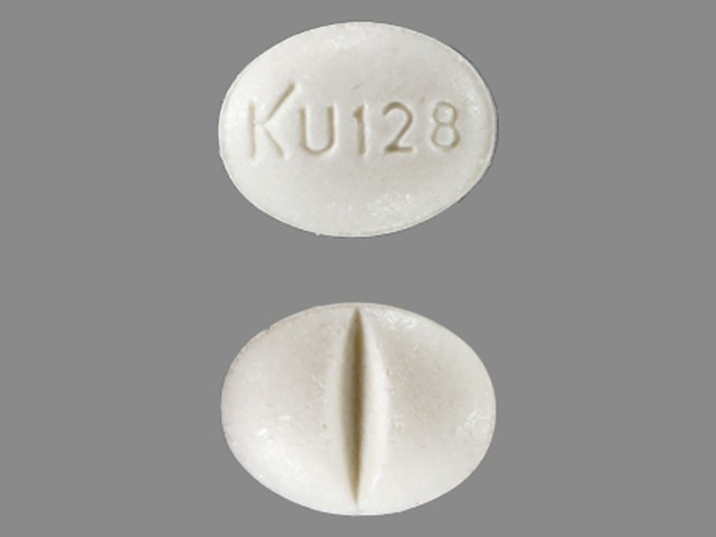White Capsule pill with imprint KU;128; — Isosorbide mononitrate Isosorbide mononitrate 30 mg; (view 3)