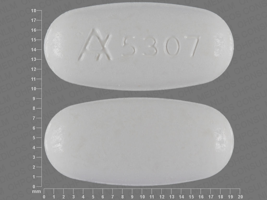 White Oval pill with imprint Apotex;5307 — Acyclovir Acyclovir 800 mg; (view 3)