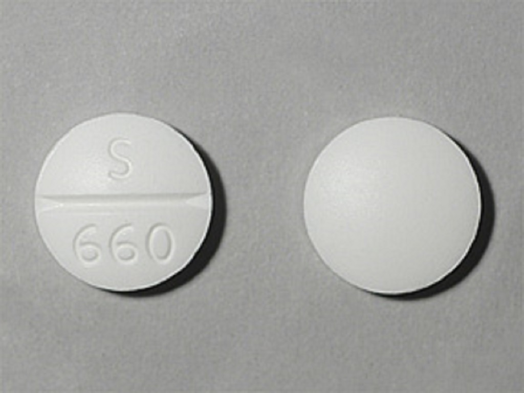 White Round pill with imprint S;660 — Pyrazinamide Pyrazinamide 500 mg; (view 2)
