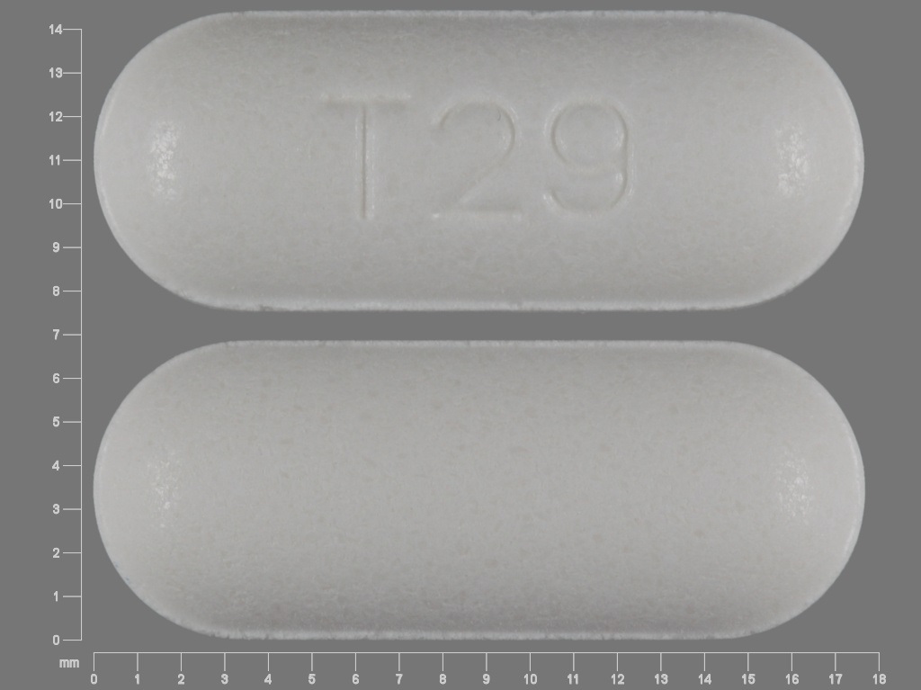 White Oval pill with imprint T29 — Carbamazepine 400 mg (view 3)