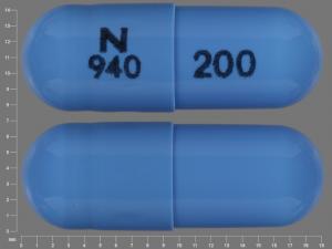 Blue Capsule pill with imprint N;940;200 — Acyclovir Acyclovir 200 mg; (view 3)