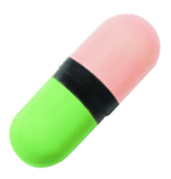 Pink, green Capsule pill with imprint RDY;398 — Lansoprazole 15 mg (view 2)