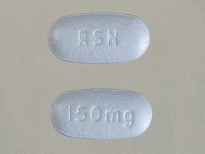 Blue Oval pill with imprint RSN;150;MG — Actonel Risedronate sodium 150 mg; (view 3)