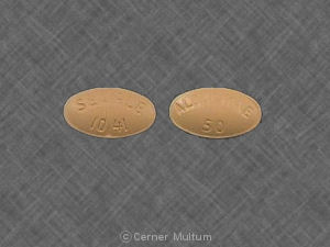 Orange Oval pill with imprint SEARLE;1041;ALDACTONE;50 — Aldactone Spironolactone 50 mg; (view 2)