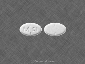 White Oval pill with imprint M;C1 — Captopril Captopril 12.5 mg; (view 2)