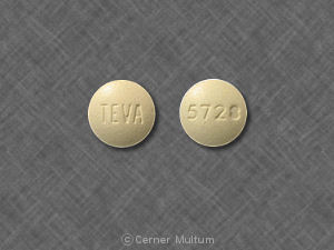 Brown Round pill with imprint TEVA;5728 — Famotidine Famotidine 20 mg; (view 2)