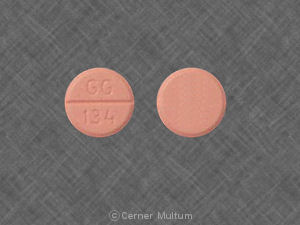 Orange Round pill with imprint GG;134 — Haloperidol Haloperidol 20 mg; (view 2)
