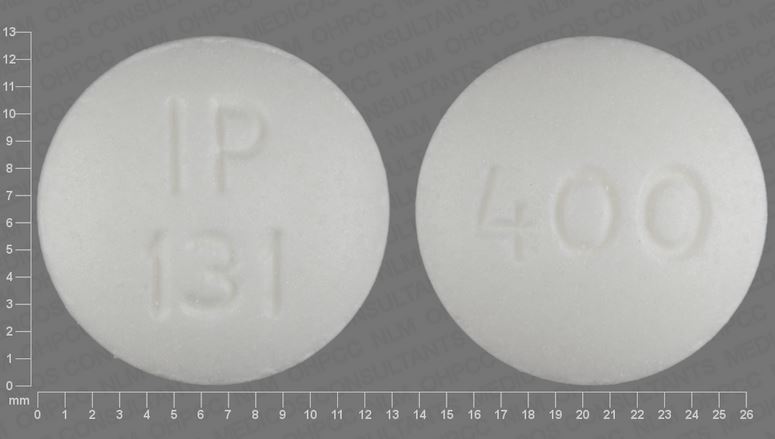 White Round pill with imprint IP;464 — Ibuprofen Ibuprofen 400 mg; (view 3)