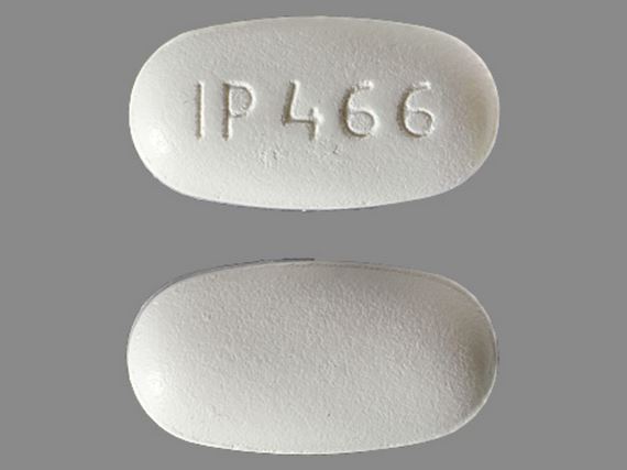 White Oval pill with imprint IP;466 — Ibuprofen Ibuprofen 800 mg; (view 4)