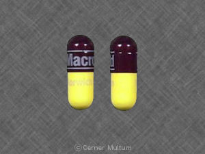 Black;yellow Capsule pill with imprint Macrobid;Norwich;Eaton — Macrobid (view 2)