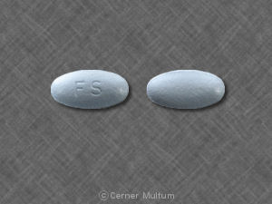 Blue Oval pill with imprint FS — Toviaz Fesoterodine fumarate 4 mg; (view 2)
