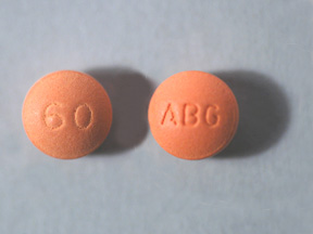 Orange Round pill with imprint ABG;60 — Morphine sulfate Morphine sulfate 60 mg; (view 2)