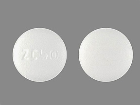 White Round pill with imprint ZC40 — Carvedilol Carvedilol 6.25 mg; (view 2)