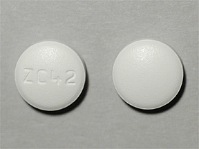 White Round pill with imprint ZC42 — Carvedilol Carvedilol 25 mg; (view 2)