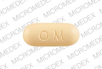 Yellow Oblong pill with imprint O;M;650 — Acetaminophen and tramadol hydrochloride 325 mg / 37.5 mg (view 3)
