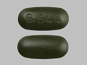 Black Oval pill with imprint B544 — Multivitamin with iron Vitamin b complex with c, folic acid and iron (view 2)
